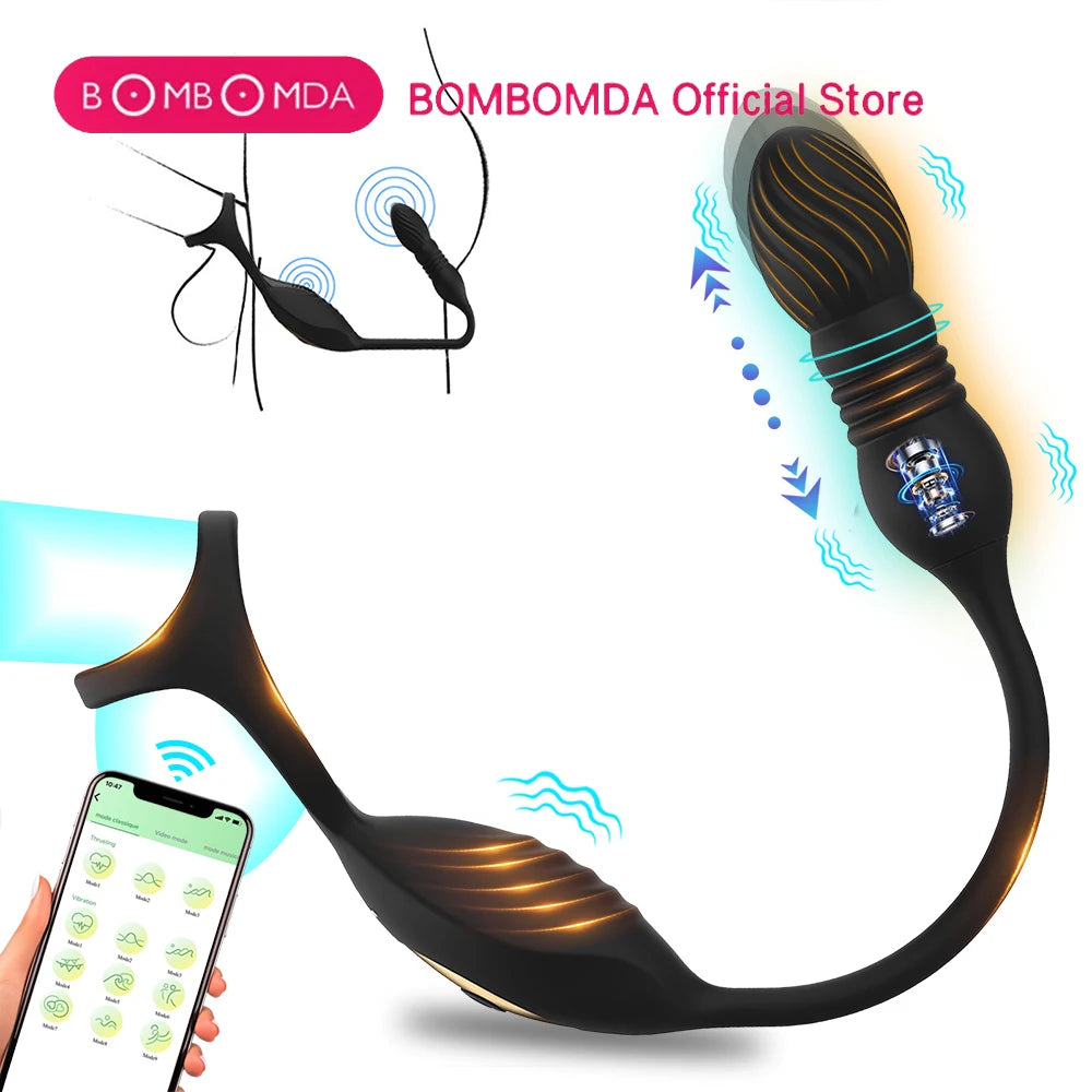 เครื่องเร้าจุดจีสปอตแบบแท่งสอดควบคุมด้วยมือถือ ( รหัส BE246 )