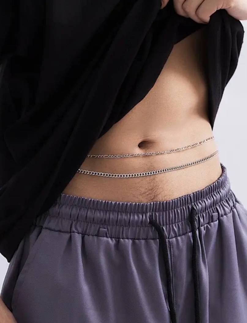 สร้อยเอวผู้ชายเส้นคู่ ( รหัส AC249 )