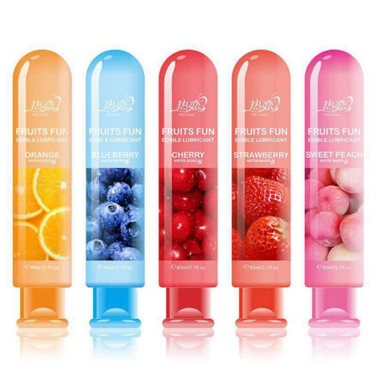 เจลหล่อลื่นสูตรน้ำ FRUITS FUN กลิ่นผลไม้ ขนาด  80ml ( รหัส T16 )