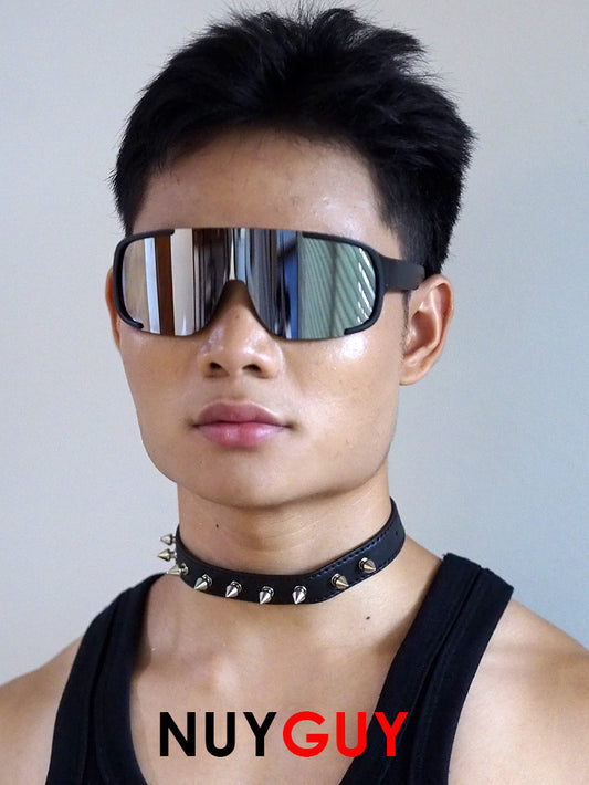 สายสวมคอหนังมีหนาม ( รหัส E59 )