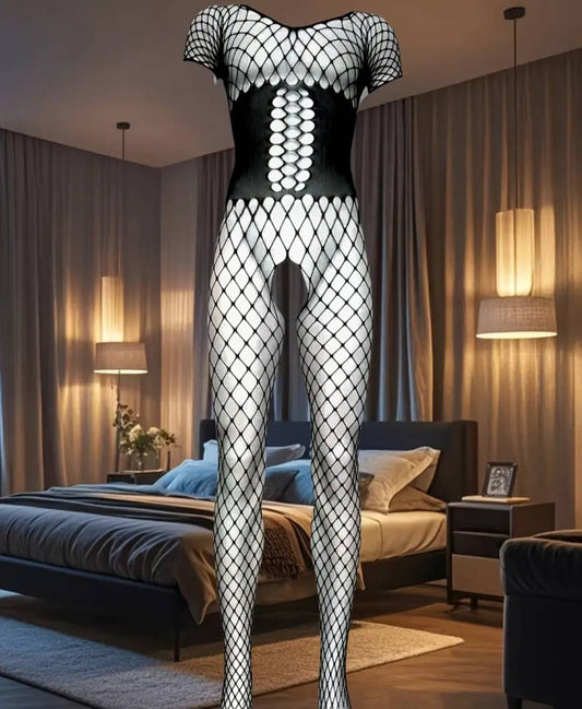 ชุดบอดี้สูทตะข่ายเต็มตัวขนาดฟรีไซส์ ( รหัส B338 )