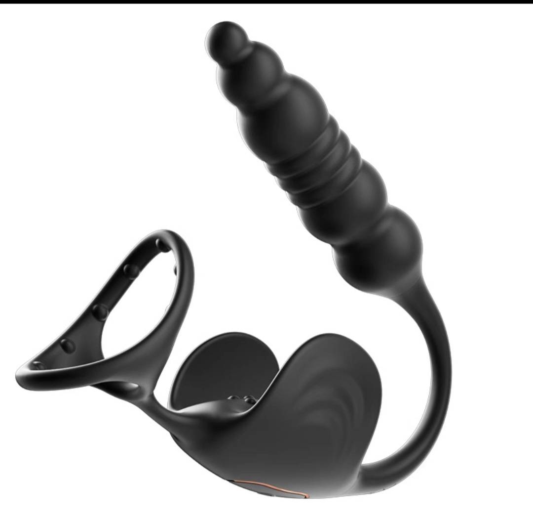 เครื่องเร้าจุดจีสปอตแบบสอด พร้อมห่วงสามช่อง ควบคุมด้วยมือถือ ( รหัส EL69 )