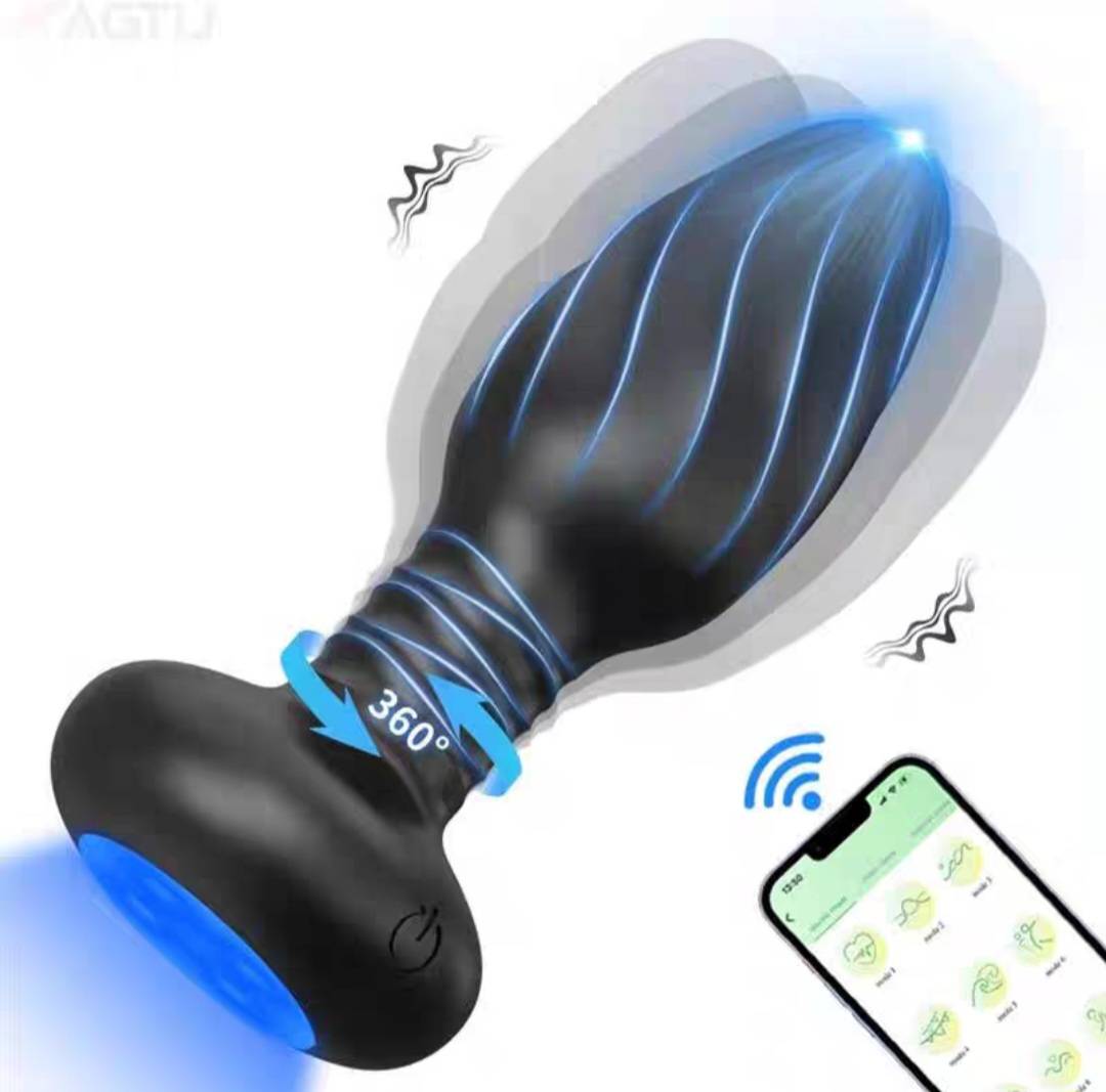 ปลั๊กจุกก้นหมุน 360 องศา ควบคุมด้วยมือถือ ( รหัส G63 )