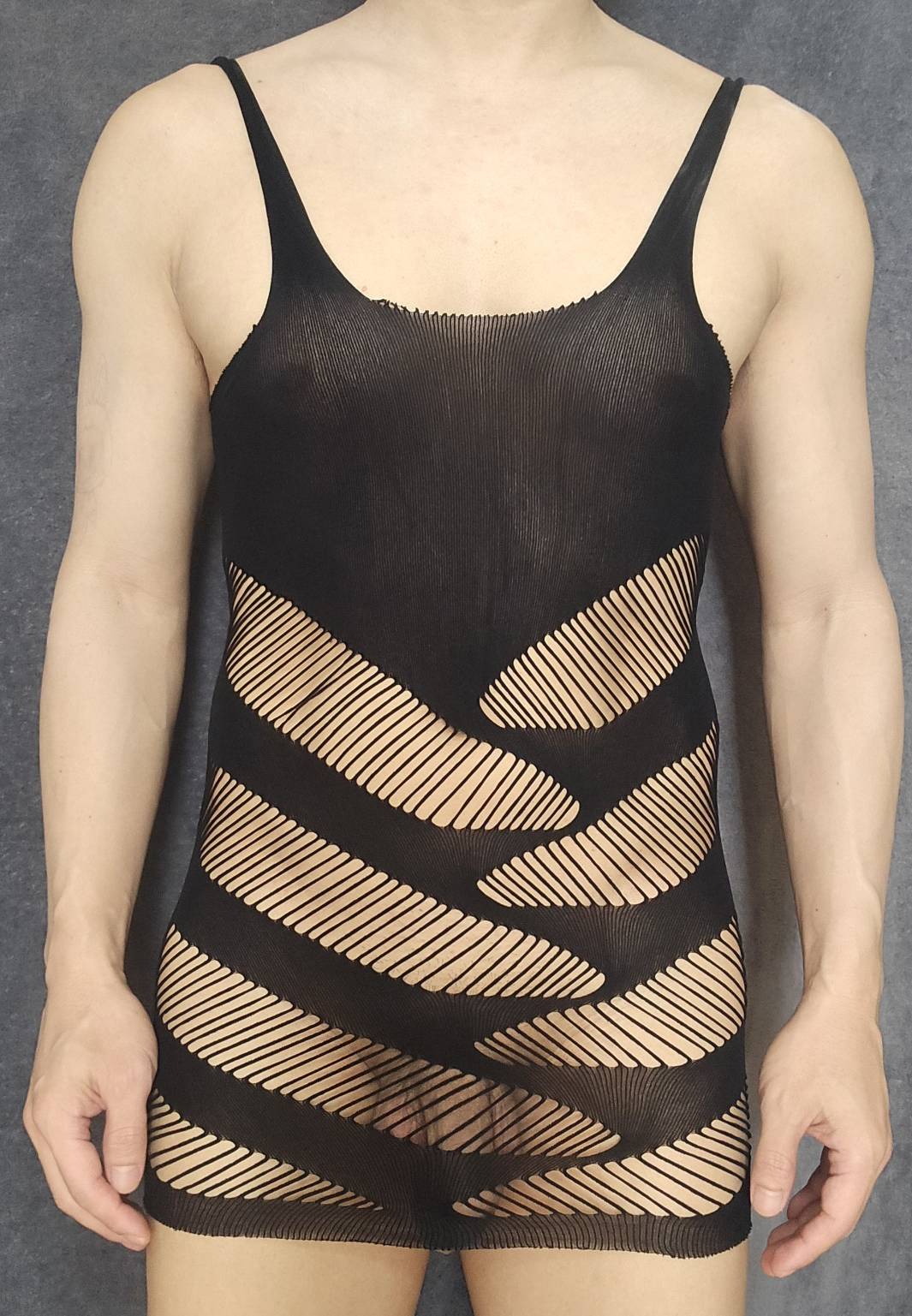 เสื้อกล้ามรัดรูปซีทรูยืดหยุ่นสูง ขนาดฟรีไซส์ ( รหัส B3369 )