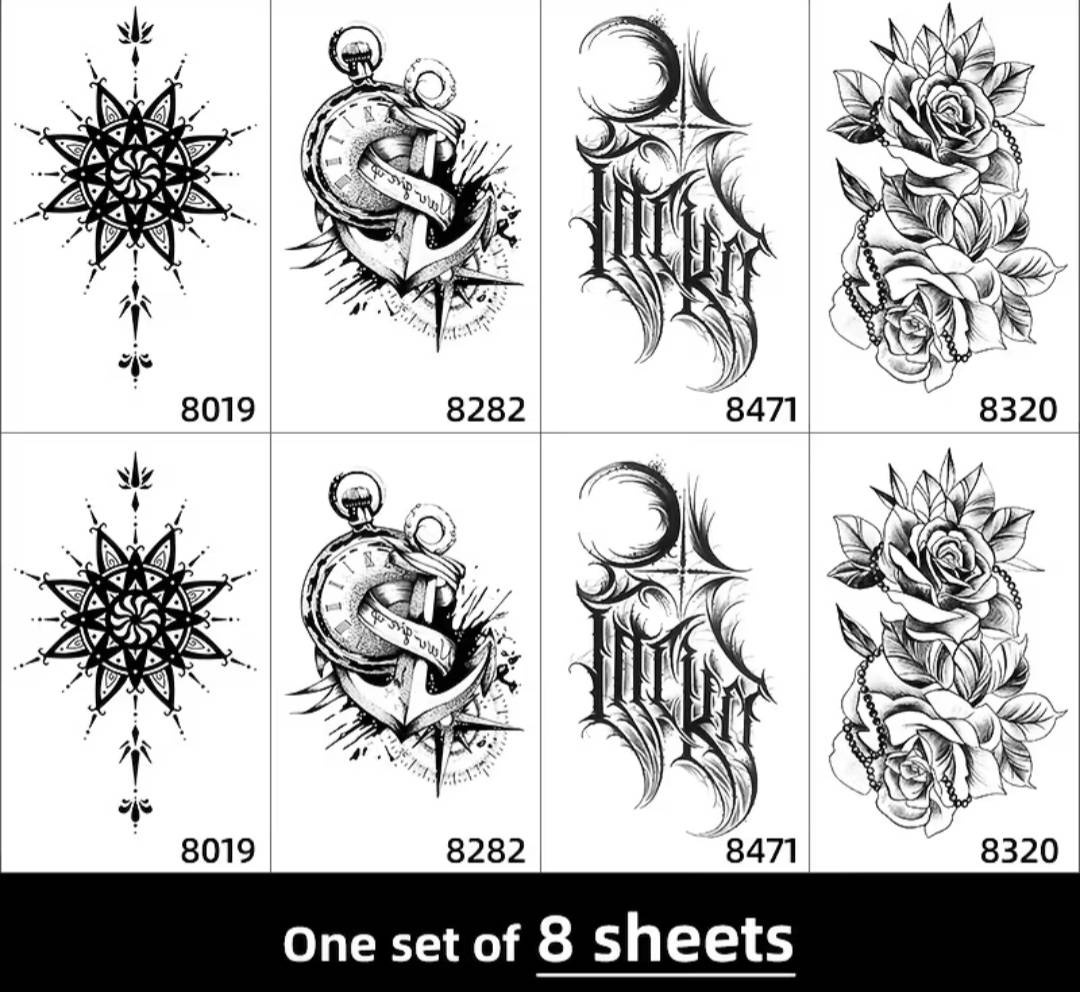 SET10 สติกเกอร์รอยสักแบบชั่วคราว ( รหัส AC27 )