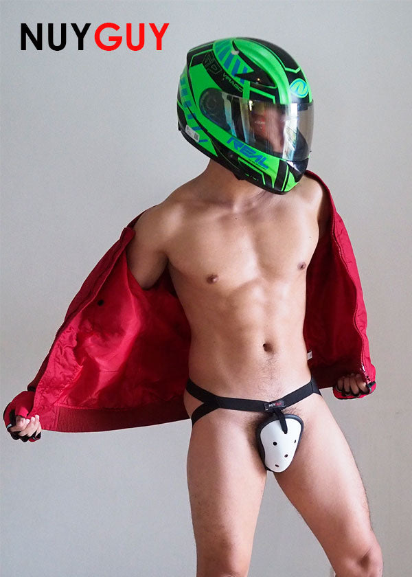 NUYGUY กางเกงในกระจับแบบ Jockstrap เปิดก้นขนาดฟรีไซส์ ( รหัส NG1018 )